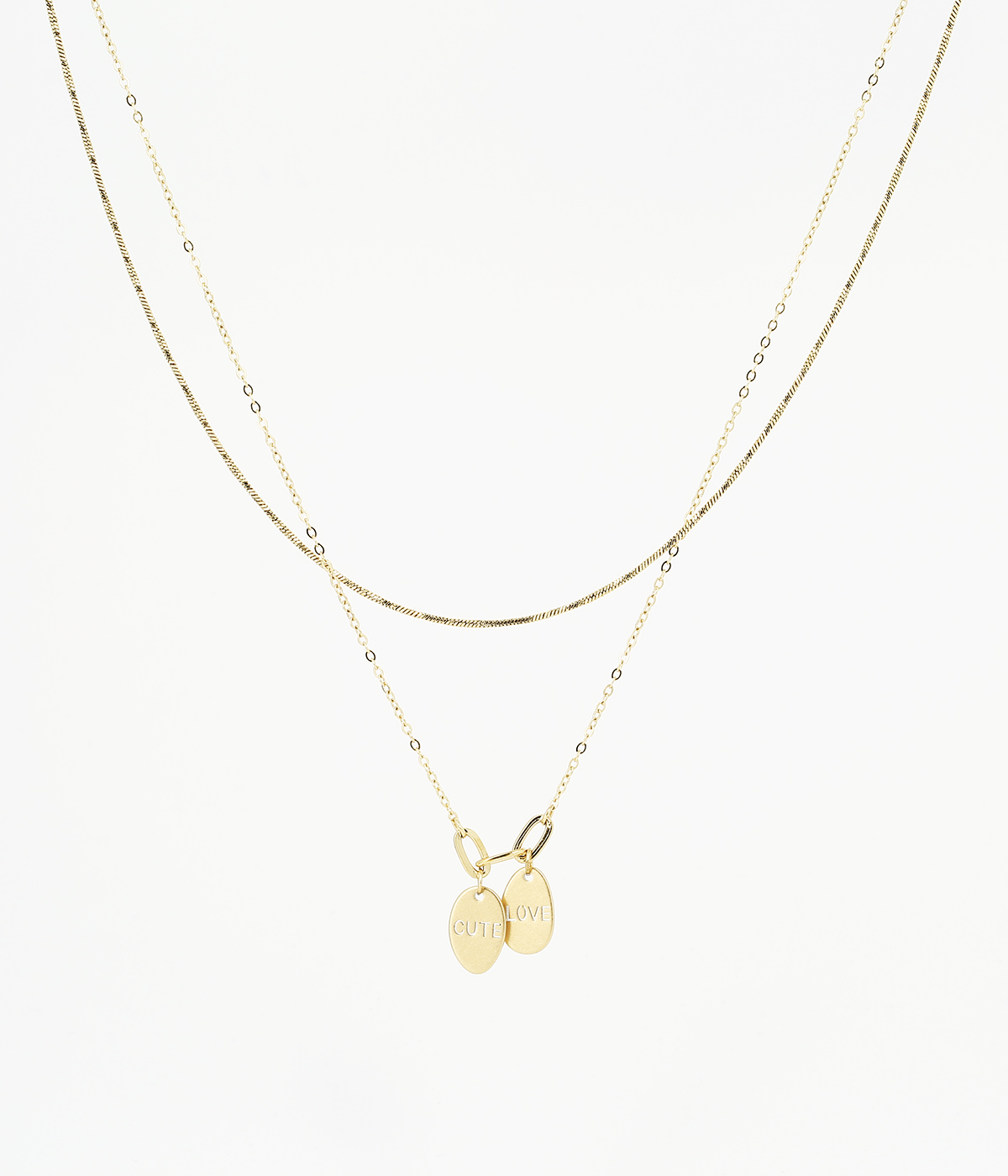 Cuty Love Necklace - Gold-plated steel - Zag Bijoux